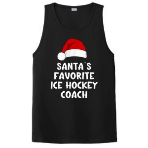 Christmas Santas Favorite Ice Hockey Coach Funny Xmas Pajama PosiCharge Competitor Tank