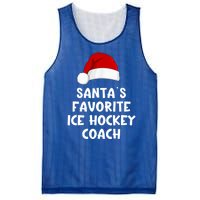 Christmas Santas Favorite Ice Hockey Coach Funny Xmas Pajama Mesh Reversible Basketball Jersey Tank