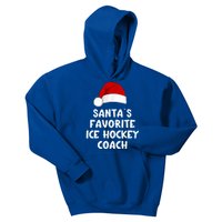 Christmas Santas Favorite Ice Hockey Coach Funny Xmas Pajama Kids Hoodie