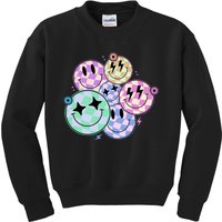 Cute Smile Face Flower Happy Face Flowers Heart Kids Sweatshirt