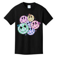 Cute Smile Face Flower Happy Face Flowers Heart Kids T-Shirt