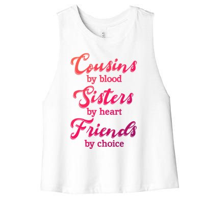 Cousins Sisters Friends Relatives Family Niece Aunt Uncle Cute Gift Women's Racerback Cropped Tank