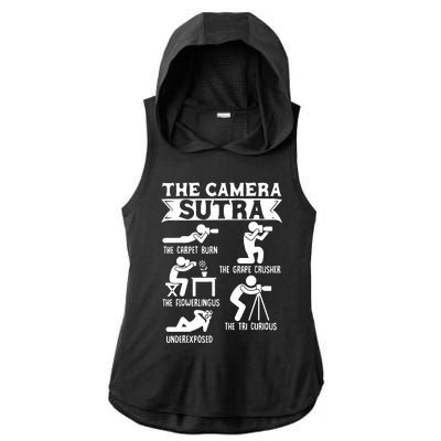 Camera Sutra Funny Photographer Pose Photography Ladies PosiCharge Tri-Blend Wicking Draft Hoodie Tank