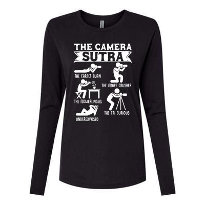 Camera Sutra Funny Photographer Pose Photography Womens Cotton Relaxed Long Sleeve T-Shirt