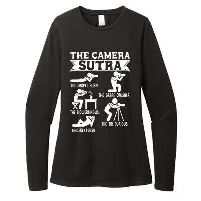 Camera Sutra Funny Photographer Pose Photography Womens CVC Long Sleeve Shirt