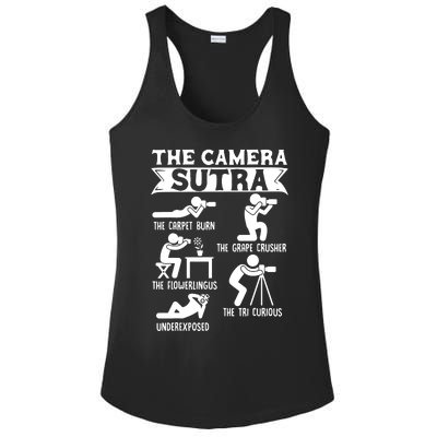 Camera Sutra Funny Photographer Pose Photography Ladies PosiCharge Competitor Racerback Tank