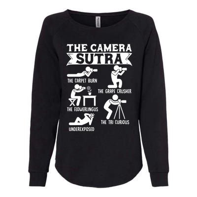 Camera Sutra Funny Photographer Pose Photography Womens California Wash Sweatshirt