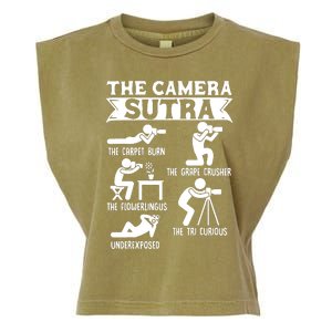 Camera Sutra Funny Photographer Pose Photography Garment-Dyed Women's Muscle Tee