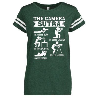 Camera Sutra Funny Photographer Pose Photography Enza Ladies Jersey Football T-Shirt