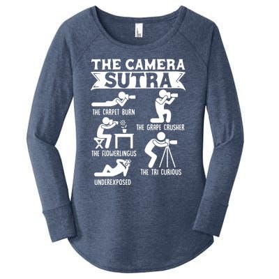 Camera Sutra Funny Photographer Pose Photography Women's Perfect Tri Tunic Long Sleeve Shirt