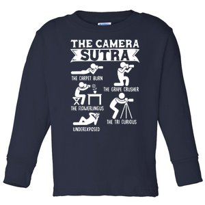 Camera Sutra Funny Photographer Pose Photography Toddler Long Sleeve Shirt