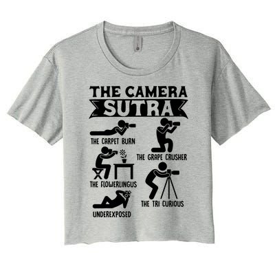 Camera Sutra Funny Photographer Pose Photography Women's Crop Top Tee