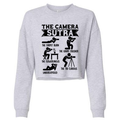 Camera Sutra Funny Photographer Pose Photography Cropped Pullover Crew