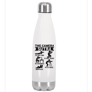 Camera Sutra Funny Photographer Pose Photography Stainless Steel Insulated Water Bottle