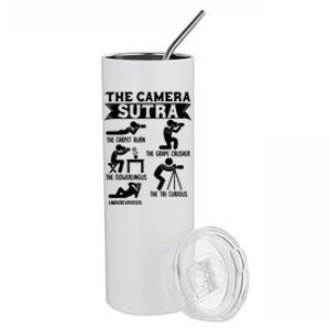 Camera Sutra Funny Photographer Pose Photography Stainless Steel Tumbler