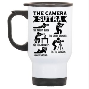 Camera Sutra Funny Photographer Pose Photography Stainless Steel Travel Mug