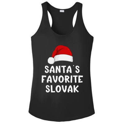 Christmas SantaS Favorite Slovak Funny Xmas Pajama Slovakia Ladies PosiCharge Competitor Racerback Tank