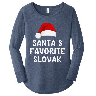 Christmas SantaS Favorite Slovak Funny Xmas Pajama Slovakia Women's Perfect Tri Tunic Long Sleeve Shirt