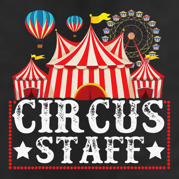 Circus Staff Funny Circus Themed Birthday Party 7 Panel Mesh Trucker Snapback Hat