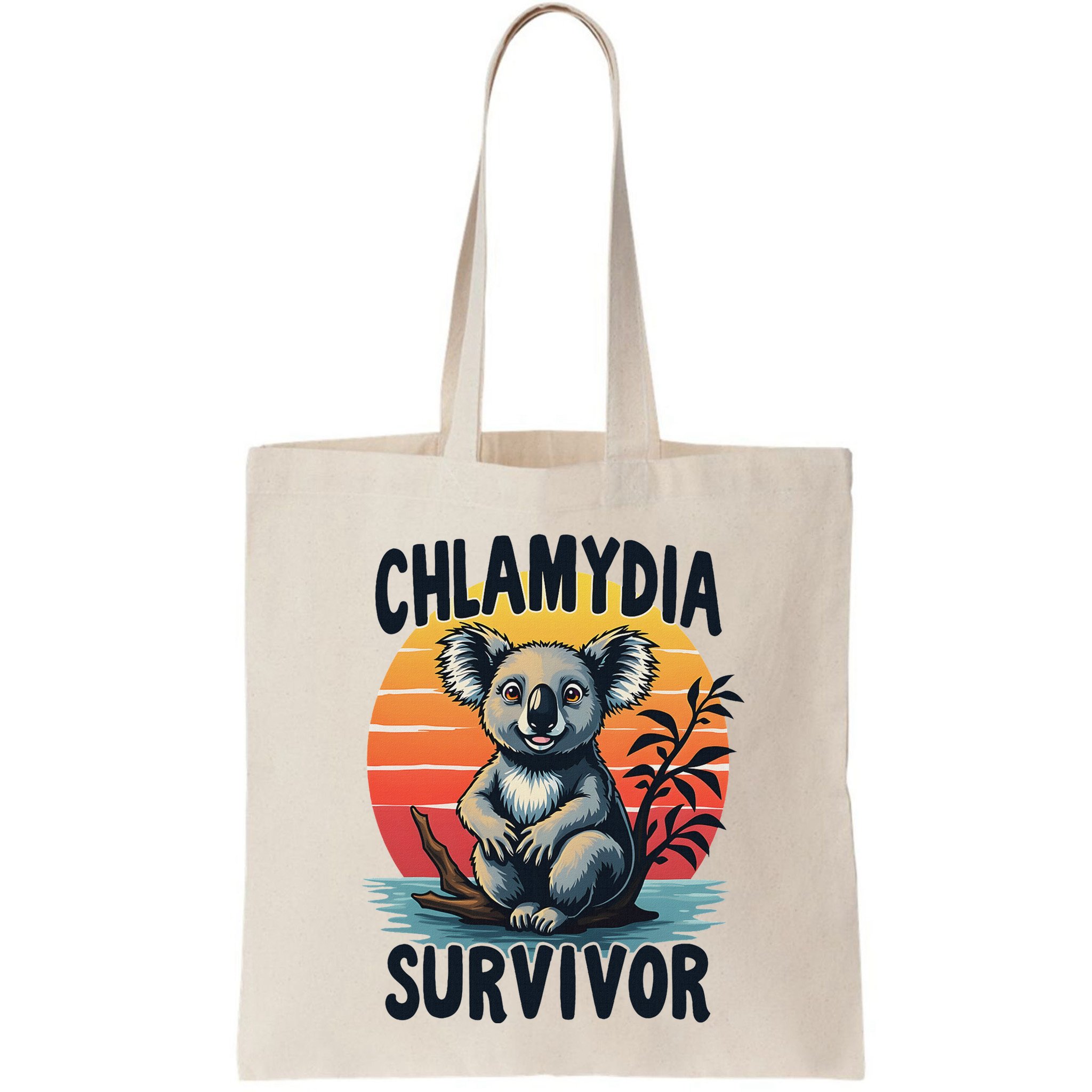 Chlamydia Survivor Funny Adult Joke Retro Vintage Koala Bag