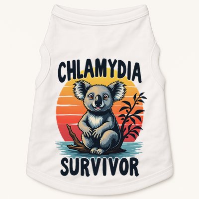 Chlamydia Survivor Funny Adult Joke Retro Vintage Koala Doggie Tank