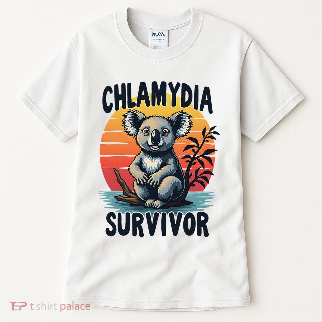Chlamydia Survivor Funny Adult Joke Retro Vintage Koala Tall T-Shirt