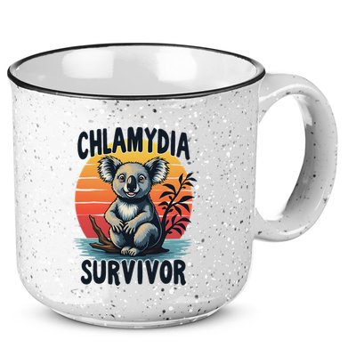 Chlamydia Survivor Funny Adult Joke Retro Vintage Koala 15oz Campfire Ceramic Mug
