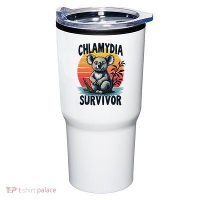 Chlamydia Survivor Funny Adult Joke Retro Vintage Koala Tumbler