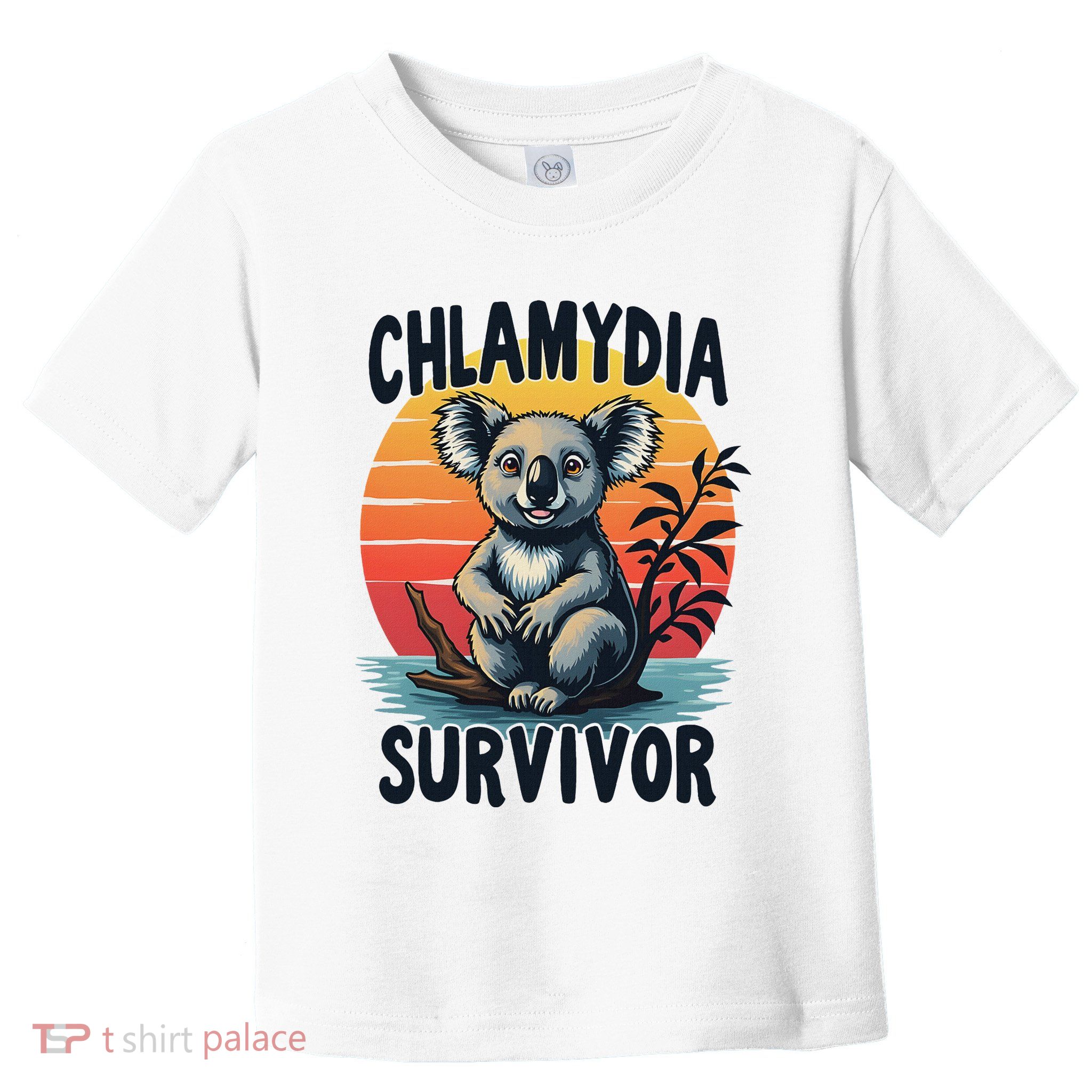 Chlamydia Survivor Funny Adult Joke Retro Vintage Koala Toddler T-Shirt