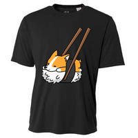 Corgi Sushi Funny Dog Gift Cooling Performance Crew T-Shirt