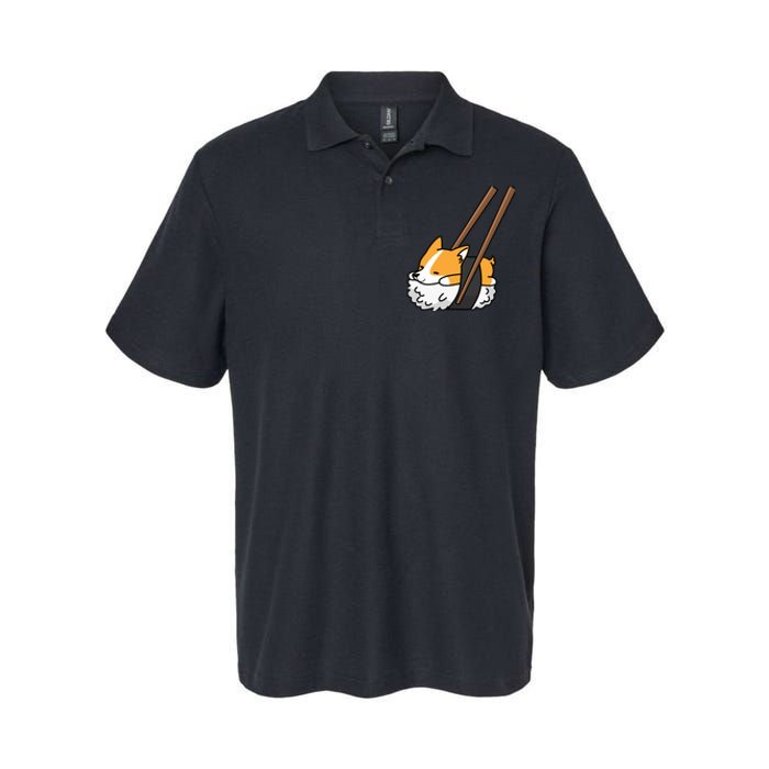 Corgi Sushi Funny Dog Gift Softstyle Adult Sport Polo