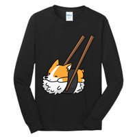 Corgi Sushi Funny Dog Gift Tall Long Sleeve T-Shirt