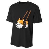 Corgi Sushi Funny Dog Gift Performance Sprint T-Shirt