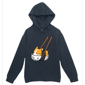 Corgi Sushi Funny Dog Gift Urban Pullover Hoodie