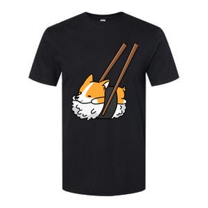 Corgi Sushi Funny Dog Gift Softstyle CVC T-Shirt