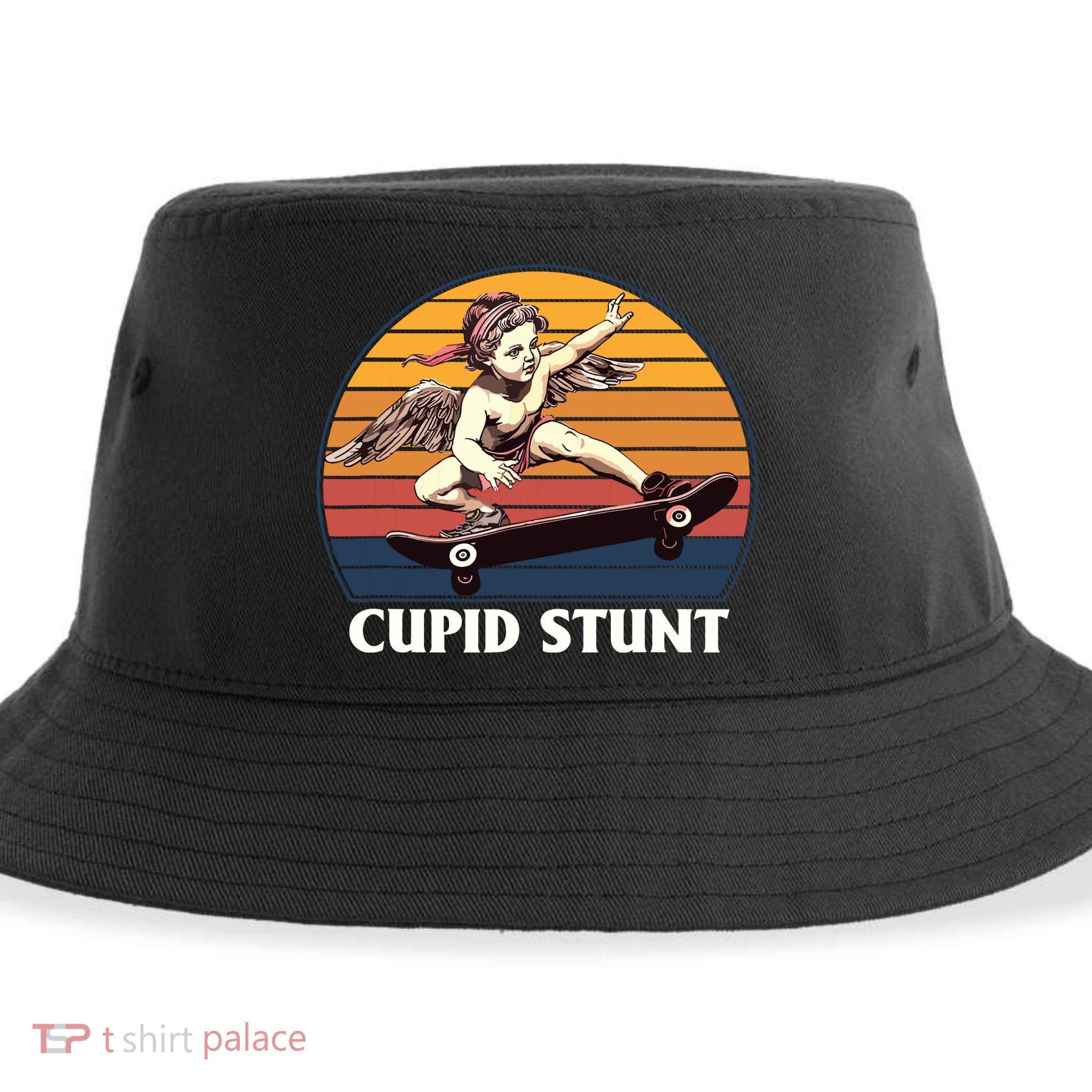 Cupid Stunt Funny Sarcastic Offensive Humor Embarrassing Sustainable Bucket Hat