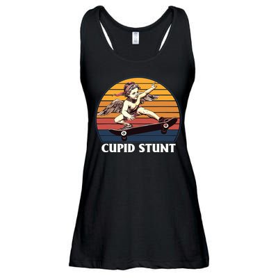 Cupid Stunt Funny Sarcastic Offensive Humor Embarrassing Ladies Essential Flowy Tank