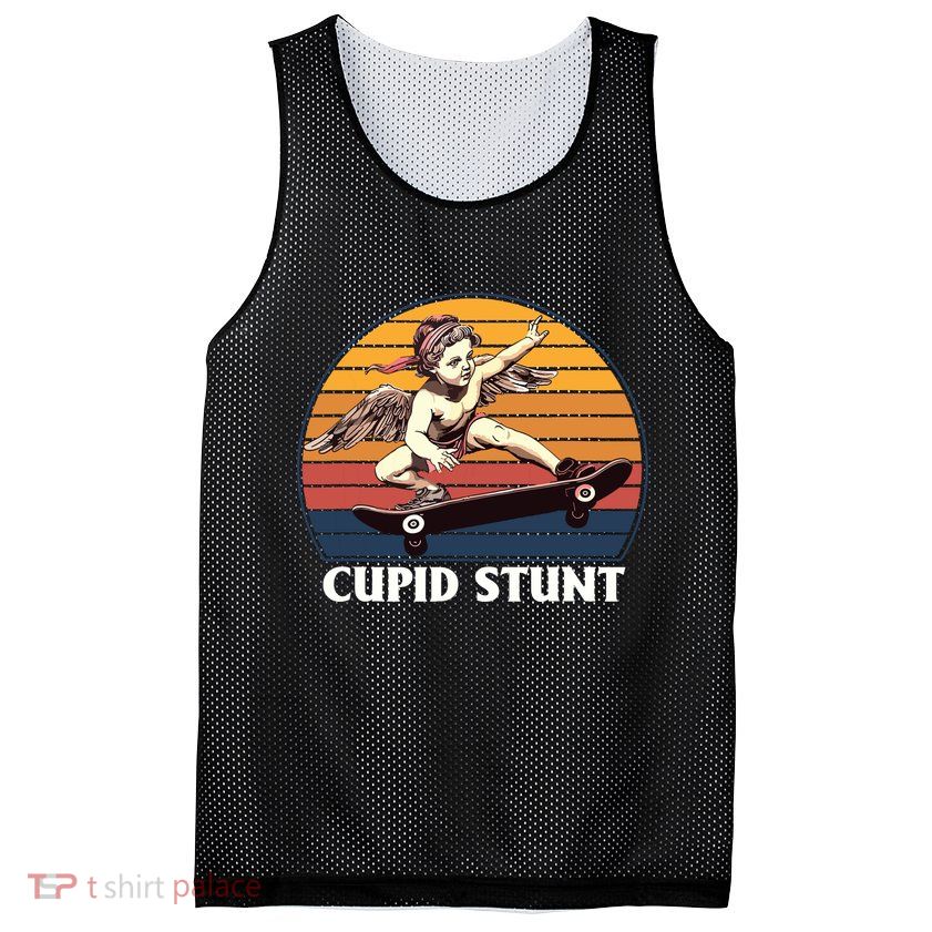 Cupid Stunt Funny Sarcastic Offensive Humor Embarrassing Mesh Reversible Basketball Jersey Tank