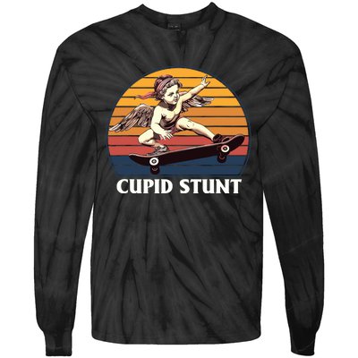 Cupid Stunt Funny Sarcastic Offensive Humor Embarrassing Tie-Dye Long Sleeve Shirt