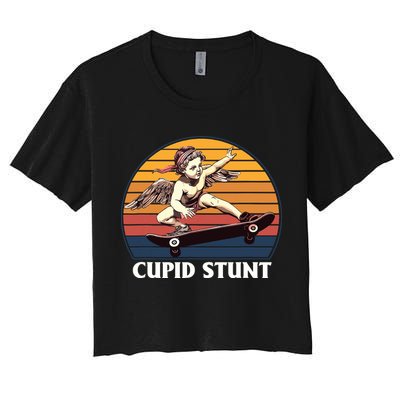 Cupid Stunt Funny Sarcastic Offensive Humor Embarrassing Crop Top
