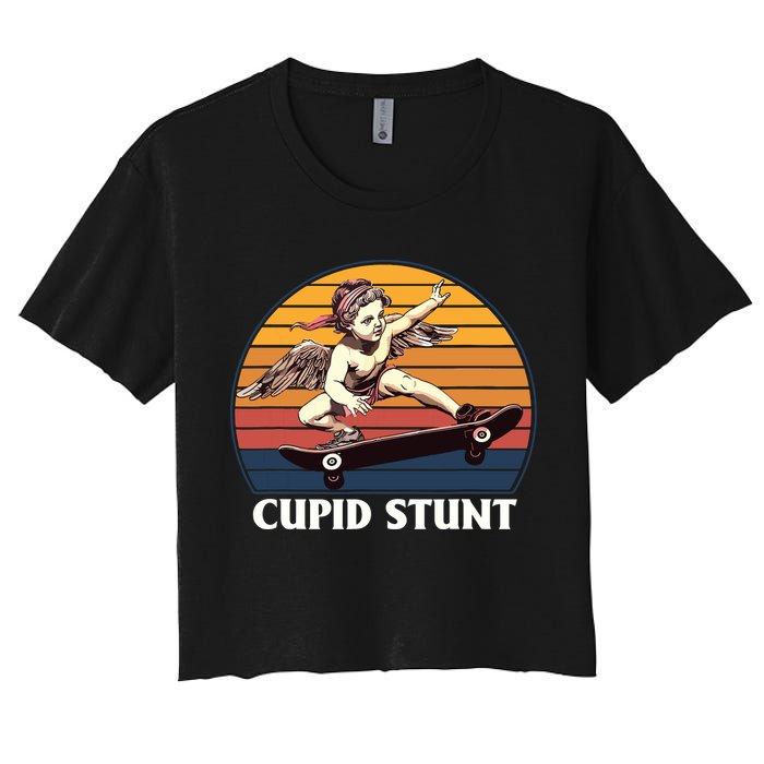 Cupid Stunt Funny Sarcastic Offensive Humor Embarrassing Crop Top