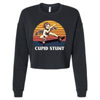 Cupid Stunt Funny Sarcastic Offensive Humor Embarrassing Cropped Pullover Crew
