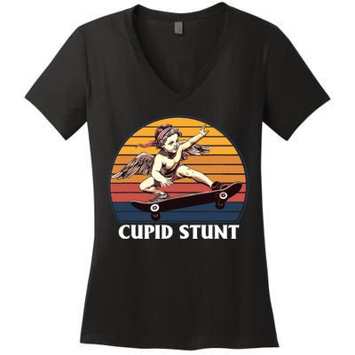 Cupid Stunt Funny Sarcastic Offensive Humor Embarrassing Women's V-Neck T-Shirt