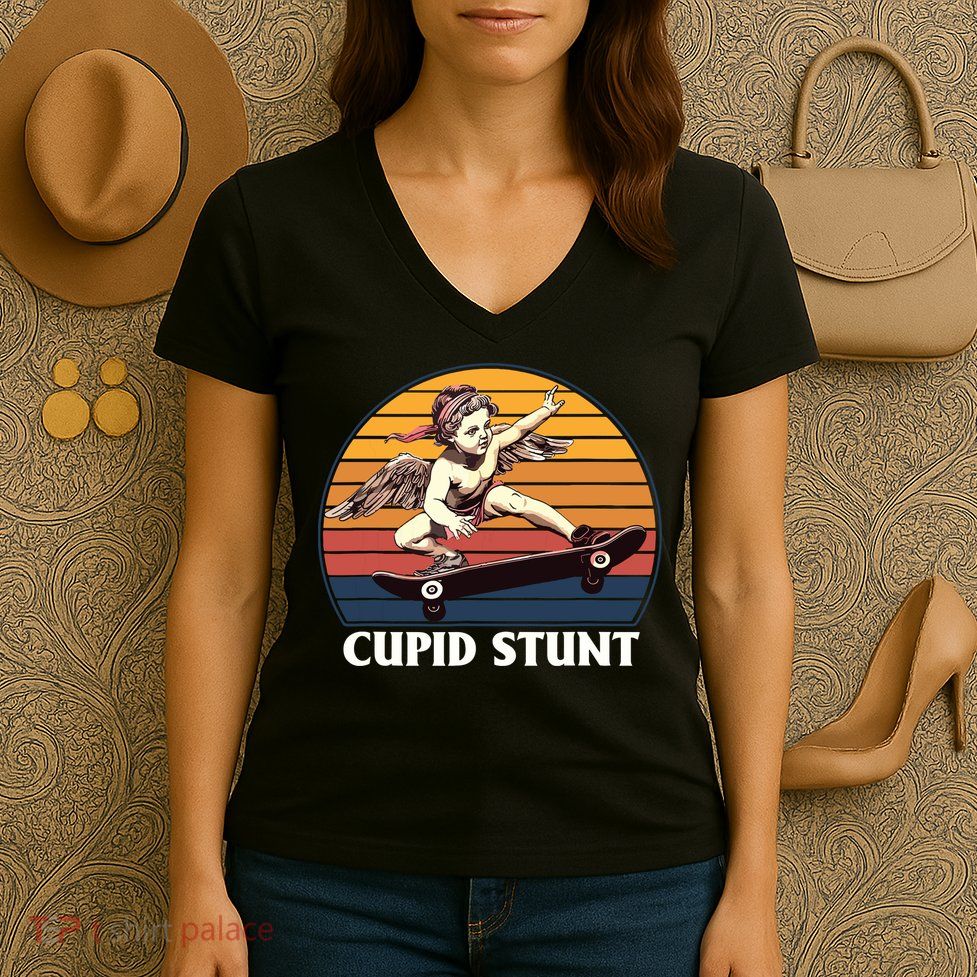 Cupid Stunt Funny Sarcastic Offensive Humor Embarrassing Women's V-Neck T-Shirt