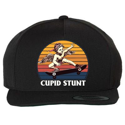 Cupid Stunt Funny Sarcastic Offensive Humor Embarrassing Wool Snapback Cap