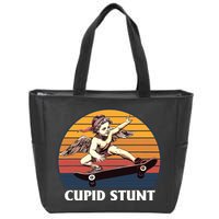 Cupid Stunt Funny Sarcastic Offensive Humor Embarrassing Zip Tote Bag