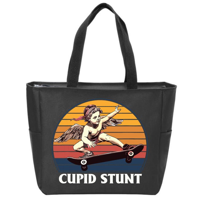 Cupid Stunt Funny Sarcastic Offensive Humor Embarrassing Zip Tote Bag