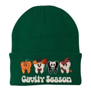 Cavity Season Funny Dental Halloween Teeth Dentist Knit Cap Winter Beanie