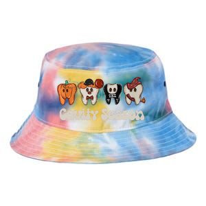 Cavity Season Funny Dental Halloween Teeth Dentist Tie Dye Newport Bucket Hat