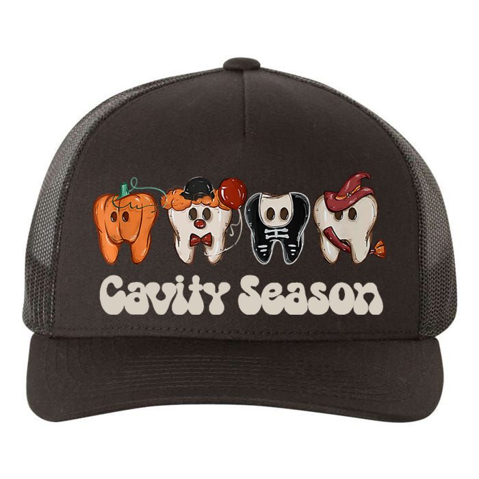 Cavity Season Funny Dental Halloween Teeth Dentist Yupoong Adult 5-Panel Trucker Hat